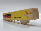 Vintage Yatming Semi Container Trailer White Plastic Toy Car Vehicle with Opening Rear Doors