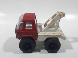 Vintage Tow Truck Red and White Pressed Steel Die Cast Toy Car Vehicle