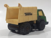 Vintage 1970s Tonka Garbage Truck Green and White Pressed Steel Toy Car Vehicle