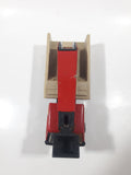 Vintage Early 1980s Tonka Crane Boom Truck Red and Beige Pressed Steel Toy Car Vehicle Collectible
