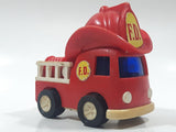 Vintage Kidco Big Hat Fire Engine F.D. Fire Department Ladder Truck Red Plastic Die Cast Toy Car Vehicle