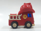 Vintage Kidco Big Hat Fire Engine F.D. Fire Department Ladder Truck Red Plastic Die Cast Toy Car Vehicle