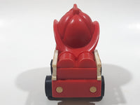 Vintage Kidco Big Hat Fire Engine F.D. Fire Department Ladder Truck Red Plastic Die Cast Toy Car Vehicle