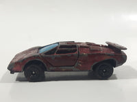 Vintage PlayArt Lamborghini Countach LP500S Painted Red Die Cast Toy Car Vehicle with Opening Doors