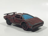 Vintage PlayArt Lamborghini Countach LP500S Painted Red Die Cast Toy Car Vehicle with Opening Doors