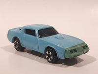 Vintage 1980 Kidco Key Cars Firebird Light Blue Plastic Body Die Cast Toy Car Vehicle