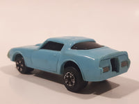 Vintage 1980 Kidco Key Cars Firebird Light Blue Plastic Body Die Cast Toy Car Vehicle