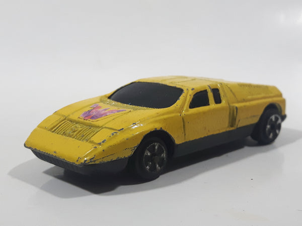 Vintage Lintoy Mercedes Benz C111 Yellow Die Cast Toy Car Vehicle - Made in Hong Kong