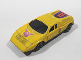 Vintage Lintoy Mercedes Benz C111 Yellow Die Cast Toy Car Vehicle - Made in Hong Kong