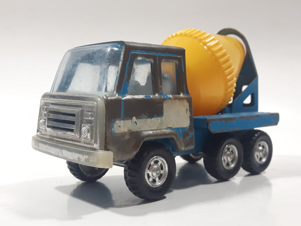 Vintage Tonka Six-Wheeler Cement Mixer Truck Blue Pressed Steel Toy Car Vehicle