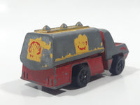 Vintage PlayArt Semi Tanker Truck Shell Oil Red and Yellow Die Cast Toy Car Vehicle Made in Hong Kong