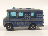 Vintage PlayArt Mercedes Benz Fourgon Van Bus County Police 326 Blue Die Cast Toy Car Vehicle