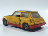 Vintage Corgi Renault 5 Turbo Yellow 4" Long Die Cast Toy Car Vehicle with Opening Doors and Hatch