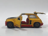 Vintage Corgi Renault 5 Turbo Yellow 4" Long Die Cast Toy Car Vehicle with Opening Doors and Hatch