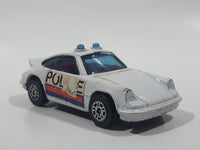 Vintage 1970s Corgi Juniors Porsche Carrera Police White Die Cast Toy Car Vehicle Made in Great Britain