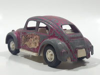 Vintage Tootsie Toy Volkswagen Beetle Pink Die Cast Toy Car Vehicle