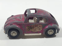 Vintage Tootsie Toy Volkswagen Beetle Pink Die Cast Toy Car Vehicle