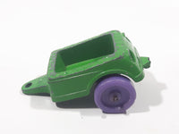 Vintage 1967 Tootsie Toy Trailer Green with Purple Wheels Die Cast Toy Car Vehicle Made In Canada