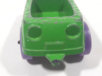 Vintage 1967 Tootsie Toy Trailer Green with Purple Wheels Die Cast Toy Car Vehicle Made In Canada