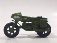 Vintage 1983 Hasbro GI Joe MC1027 RAM Rapid Fire Motor Cycle Dark Army Green Die Cast Toy Car Vehicle