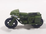 Vintage 1983 Hasbro GI Joe MC1027 RAM Rapid Fire Motor Cycle Dark Army Green Die Cast Toy Car Vehicle