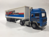 Vintage Majorette Globetrotter Eagle Trucks Semi Tractor Trailer Blue and White 1/60 Scale Die Cast Toy Car Vehicle