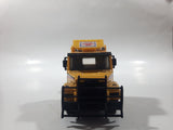 Vintage 1984 Matchbox Super Kings K-117 Bulldozer Transporter Scania T-142 M Semi Tractor Trailer Taylor Woodrow Yellow Brown 1/60 Scale Die Cast Toy Car Vehicle