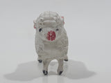 Vintage 1980s White Sheep No. 915 1 1/4" Tall Toy Figure Made in Hong Kong