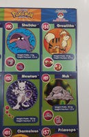 1999 Burger King Nintendo Pokemon Movie 9 Card Uncut Sheet #2