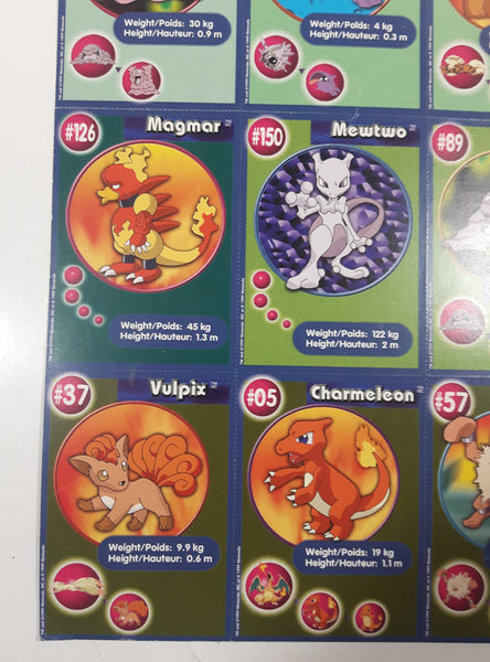 1999 Burger King Nintendo Pokemon Movie 9 Card Uncut Sheet #2 – Treasure Valley Antiques & Collectibles
