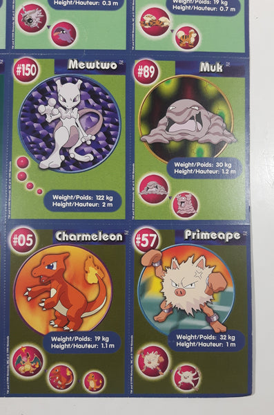 uncut burger king pokemon cards 1999 Burger King Nintendo Pokemon Movie 9 Card Uncut Sheet #2 – Treasure Valley Antiques & Collectibles