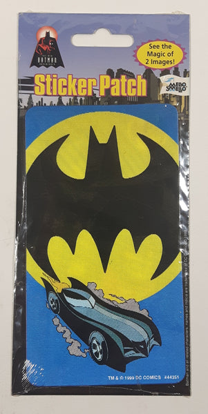 Rare 1999 Mello Smello DC Comics Batman The New Adventures of Batman and Robin Holographic 2 Image Sticker Patch #44351 New in Package