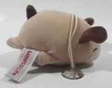 Miniso Life Brown Dog 5" Long Toy Stuffed Plush with Suction Cup Hanger