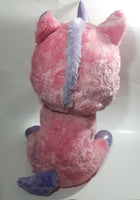 2014 Ty Beanie Boos Unicorn Magic Pink Large 20" Tall Toy Stuffed Plush