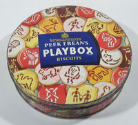 Vintage Peek Frean's Playbox Biscuits Round Tin Metal Container