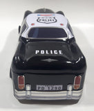 The Silver Crane Company Police Department PD 1290 Black and White Tin Metal Car Shaped Container