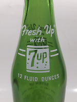 Vintage 7up "Fresh Up" with 7up "You Like It" "It Likes You" 12 Fl Oz Green Glass Soda Pop Bottle 8532A