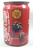 1997 Chupa Chups Cola Mix Cola Lemon Cherry Cola Red 10" Tall Metal Can Shaped Container