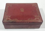 Vintage 1966 Red Embossed Leather Wood Tudor Submariner Watch Box with Rose Emblem