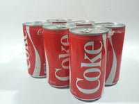 Vintage Coca Cola Coke Six Pack of Cans Still Together Some Still Full