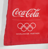 Rare Coca-Cola Olympics World Wide Partner Go Canada! Vas-Y Canada! Red Ice Hockey Flag Car Window Hanger