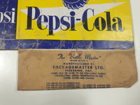 Vintage Pepsi Cola 6 Pack Glass Bottle Cardboard Carrying Case