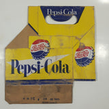 Vintage Pepsi Cola 6 Pack Glass Bottle Cardboard Carrying Case