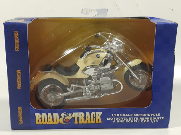 Maisto Road & Track BMW Motor Cycle Cream White Motor Die Cast Toy Vehicle New in Box