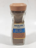 Rare Vintage Blue Ribbon Marjoram Marjolaine 1/2 Oz Net Wt 4 1/2" Tall Glass Spice Jar Bottle Full