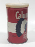 Vintage 1959 General Foods Toronto Calumet Double Acting Baking Powder 8 Oz Net Wt 4 1/8" Tall Tin Metal Container with Plastic Lid 1/4 Full