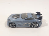 2004 McDonald's Hot Wheels Tooned Mercy Breaker Light Silver Blue Die Cast Toy Car Vehicle