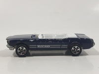 1998 Hot Wheels '65 Ford Mustang Convertible Dark Blue Metalflake Die Cast Toy Car Vehicle with Opening Hood