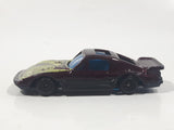 Unknown Brand Porsche #28 Dark Purple Burgundy Die Cast Toy Car Vehicle