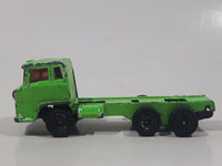 Vintage Cabover Semi Truck Bright Green Die Cast Toy Car Vehicle